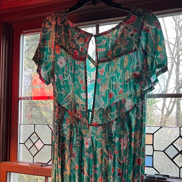 Floral Green Dress - Picture 3 of 4